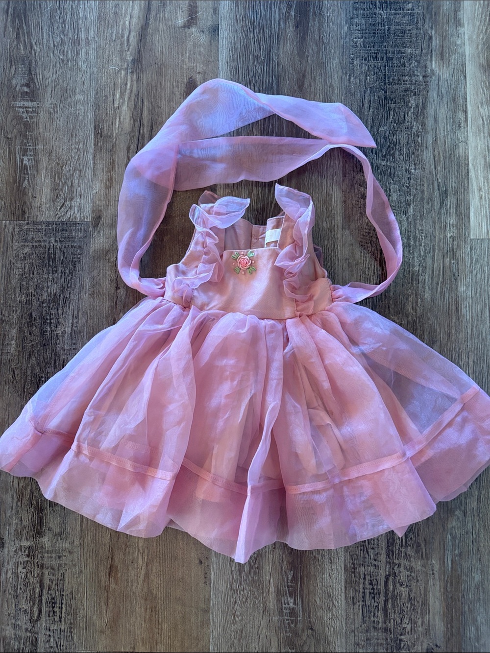 Girls pink formal dress